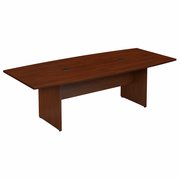 Bush Business Furniture 96W x 42D Boat Shaped Conference Table W/ Wood Base in Hansen Cherry 99TB9642HCK